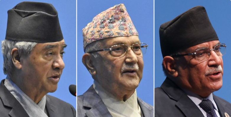 शीर्ष नेताहरुले चुनावी मनोनयन दर्ताका लागि,ओली आफैं गए, देउवाले आरजु पठाए, प्रचण्डले बाबुराम लगे