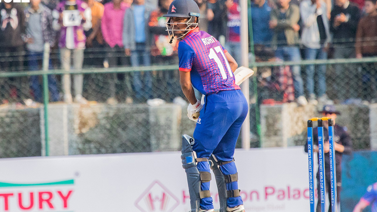 कप्तान रोहितले गरे अर्धशतक पूरा, ८ विकेट गुम्यो नेपालको