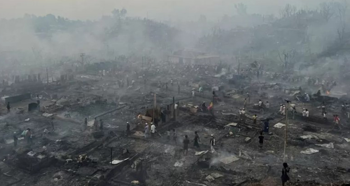 बंगादेशको रोहिन्जया शिविरमा भीषण आगलागी, १२ हजार परिवार