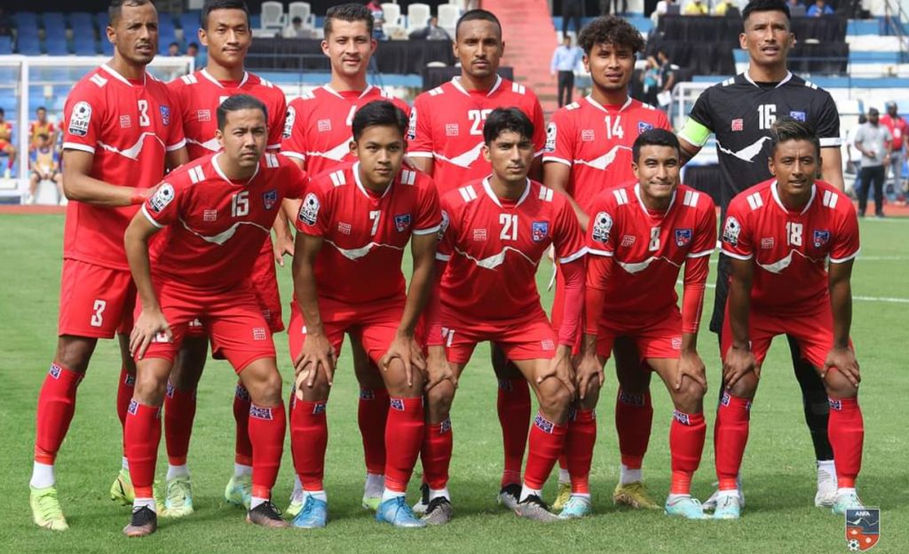 १४औं साफ च्याम्पियनसिपको पहिलो हाफमा नेपाल दुई गोलले पछाडि
