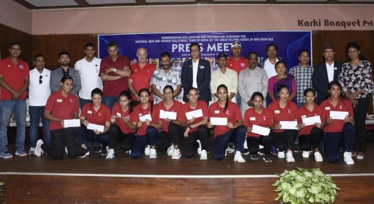 भलिबल खेलाडीले पाए पहिलो पटक मासिक तलब