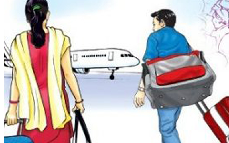 पुस महिनामा मात्रै ६५ हजार भन्दा बढी नेपाली कामका लागि बिदेसिए