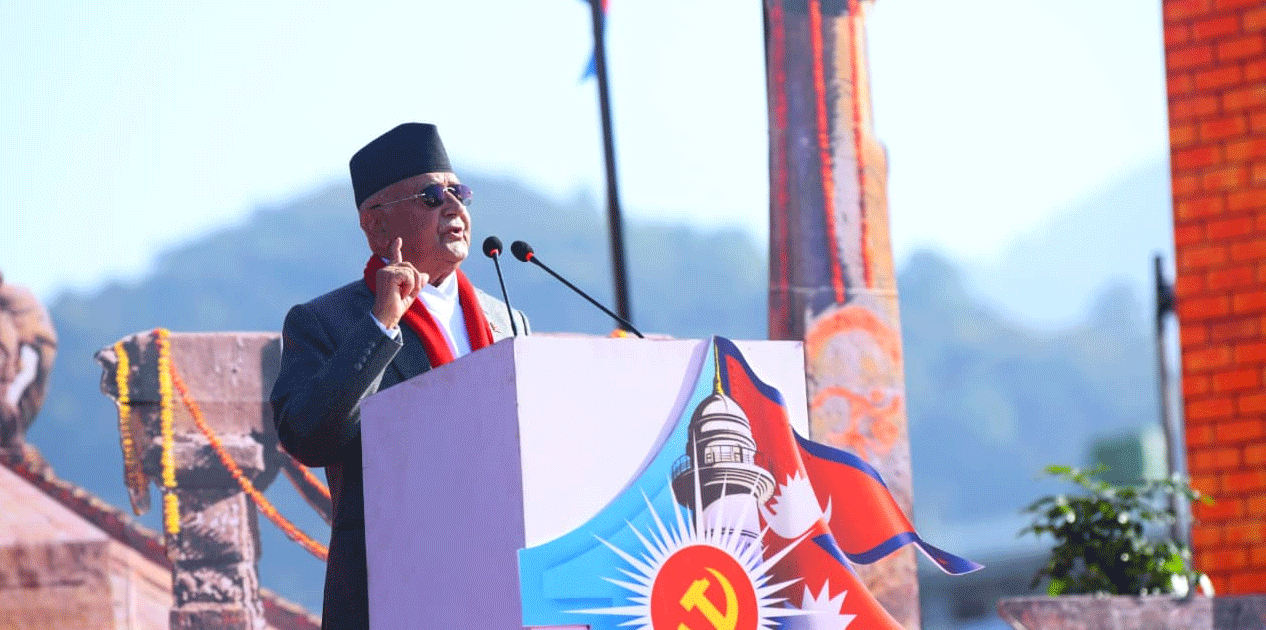 ओलीले भने:‘एमालेले देशलाई गलत दिशामा जान दिँदैन’
