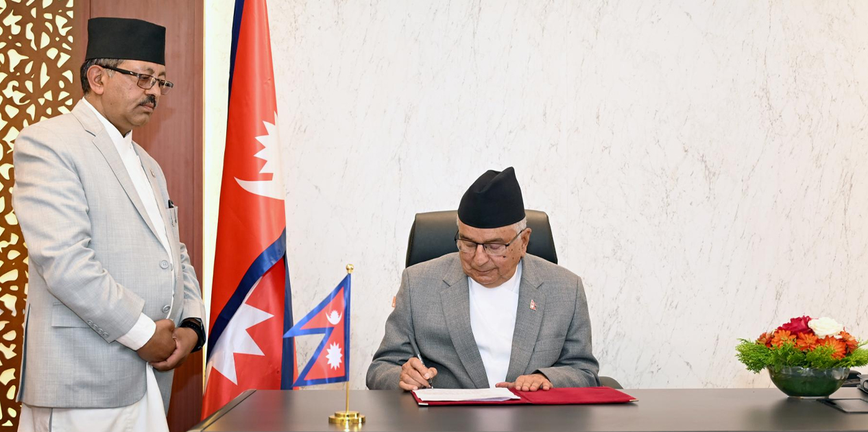 राष्ट्रपति पौडेलद्वारा विभिन्न चार वटा विधेयक प्रमाणीकरण