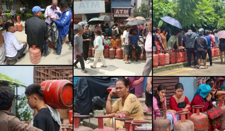 चुल्हो निभ्यो, नागरिकको सडकमै बासः ग्यासको लाइनले देखाएको राज्यको लाचारी
