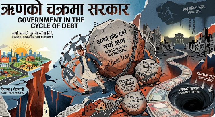 ऋणको चक्रमा सरकार : नयाँ ऋणले पुरानो साँवा तिर्दै
