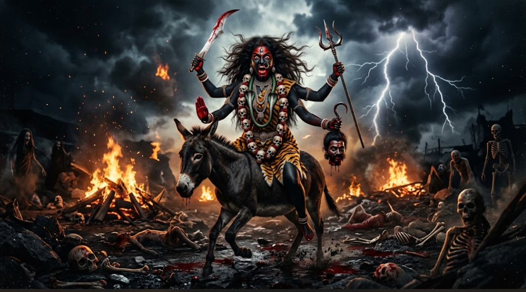 नवरात्रको सातौँ दिनः कालरात्रि देवीको पूजा आराधना गरिँदै